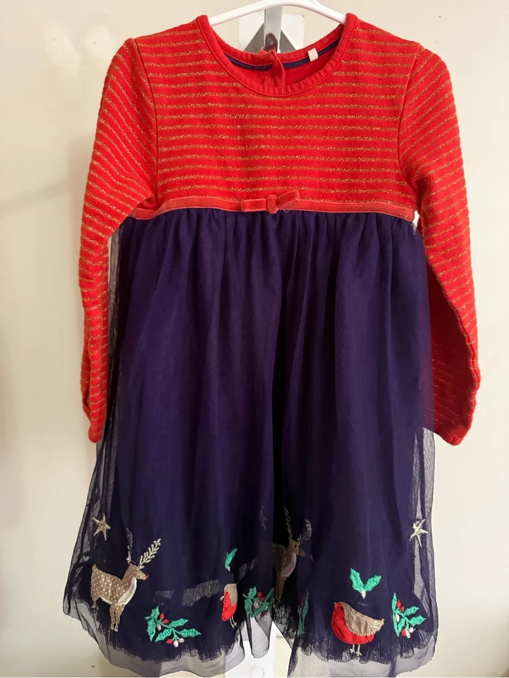 Mini Boden Christmas Applique Tulle Dress